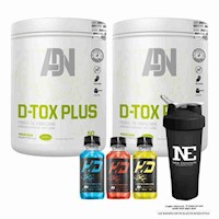COMBO ADN NUTRITION - 2 D-TOX PLUS 500 GR. MANZANA + SHAKER